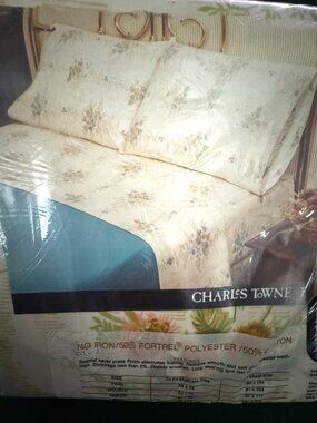 Vintage Statepride Charles Towne Full Size Floral Sheet Set